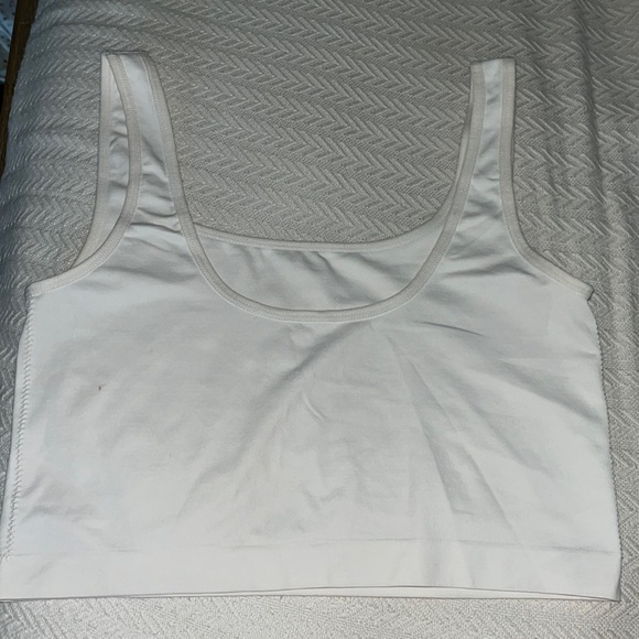 White Cropped Tank - Picture 2 of 2